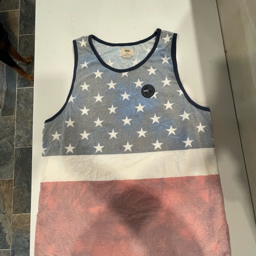 Red white and blue tank top